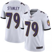 Wholesale Cheap Nike Ravens #79 Ronnie Stanley White Men's Stitched NFL Vapor Untouchable Limited Jersey