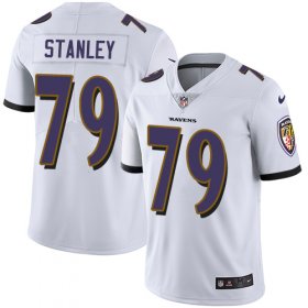 Wholesale Cheap Nike Ravens #79 Ronnie Stanley White Men\'s Stitched NFL Vapor Untouchable Limited Jersey