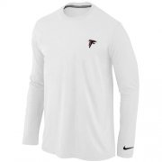 Wholesale Cheap Nike Atlanta Falcons Sideline Legend Authentic Logo Long Sleeve T-Shirt White