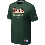 Wholesale Cheap Arizona Diamondbacks Nike Short Sleeve Practice MLB T-Shirt Dark Green