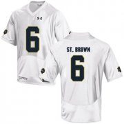 Wholesale Cheap Notre Dame Fighting Irish 6 Equanimeous St. Brown White College Football Jersey