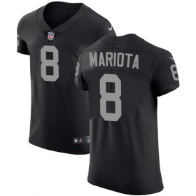 Wholesale Cheap Nike Raiders #8 Marcus Mariota Black Team Color Men\'s Stitched NFL Vapor Untouchable Elite Jersey