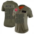 Wholesale Cheap Nike Patriots #26 Sony Michel Camo Women's Stitched NFL Limited 2019 Salute to Service Jersey