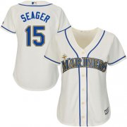 Wholesale Cheap Mariners #15 Kyle Seager Cream Alternate Women's Stitched MLB Jersey