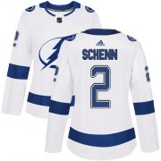 Cheap Adidas Lightning #2 Luke Schenn White Road Authentic Women's Stitched NHL Jersey