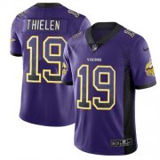 Wholesale Cheap Nike Vikings #19 Adam Thielen Purple Team Color Men's Stitched NFL Limited Rush Drift Fashion Jersey