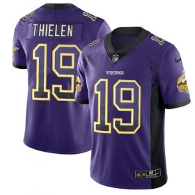 Wholesale Cheap Nike Vikings #19 Adam Thielen Purple Team Color Men\'s Stitched NFL Limited Rush Drift Fashion Jersey