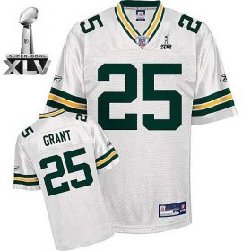 Wholesale Cheap Packers #25 Ryan Grant White Super Bowl XLV Stitched NFL Jersey