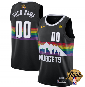 Wholesale Cheap Men\'s Denver Nuggets Active Player Custom Black 2023 Finals City Edition Stitched Basketball Jersey