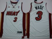 Wholesale Cheap Miami Heat #3 Dwyane Wade Revolution 30 Swingman White Jersey