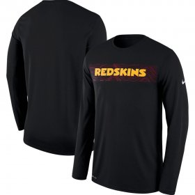 Wholesale Cheap Washington Redskins Nike Sideline Seismic Legend Long Sleeve T-Shirt Black