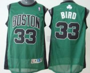 Wholesale Cheap Boston Celtics #33 Larry Bird Green With Black Swingman Throwback Jersey