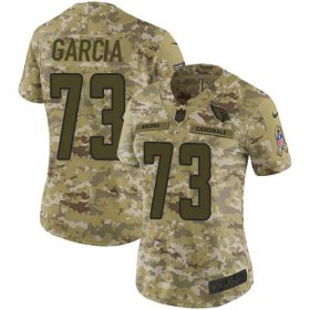 Wholesale Cheap Nike Cardinals #73 Max Garcia Camo Women\'s Stitched NFL Limited 2018 Salute To Service Jersey