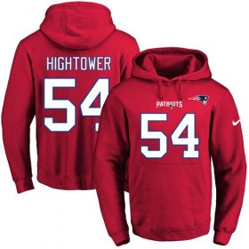 Wholesale Cheap Nike Patriots #54 Dont\'a Hightower Red Name & Number Pullover NFL Hoodie
