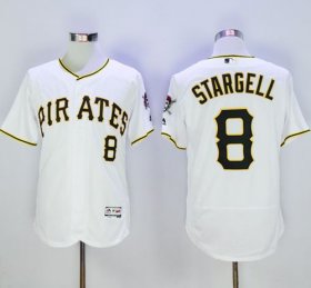 Wholesale Cheap Pirates #8 Willie Stargell White Flexbase Authentic Collection Stitched MLB Jersey