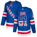 Wholesale Cheap Adidas Rangers #61 Rick Nash Royal Blue Home Authentic USA Flag Stitched Youth NHL Jersey