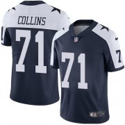 Wholesale Cheap Nike Cowboys #71 La'el Collins Navy Blue Thanksgiving Men's Stitched NFL Vapor Untouchable Limited Throwback Jersey