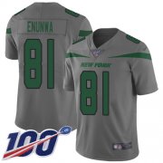Wholesale Cheap Nike Jets #81 Quincy Enunwa Gray Men's Stitched NFL Limited Inverted Legend 100th Season Jersey