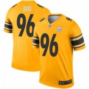Wholesale Cheap Men's Pittsburgh Steelers #96 Isaiah Buggs Legend Gold Inverted Jersey