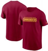 Wholesale Cheap Men's Washington Commanders Nike Burgundy Wordmark T Shirt