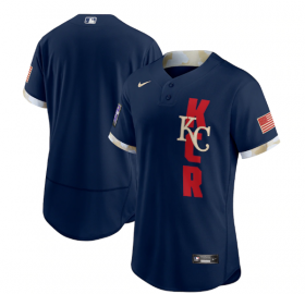 Wholesale Cheap Men\'s Kansas City Royals Blank 2021 Navy All-Star Flex Base Stitched MLB Jersey