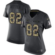 Wholesale Cheap Nike Cowboys #82 Jason Witten Black Women's Stitched NFL Limited 2016 Salute to Service Jersey