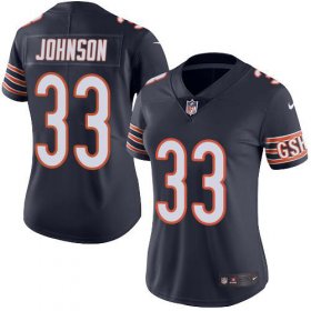 Wholesale Cheap Nike Bears #33 Jaylon Johnson Navy Blue Team Color Women\'s Stitched NFL Vapor Untouchable Limited Jersey