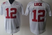 Wholesale Cheap Stanford Cardinals #12 Andrew Luck White Jersey