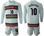 Wholesale Cheap Men 2021 European Cup Portugal away Long sleeve 10 soccer jerseys