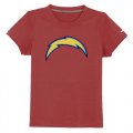 Wholesale Cheap Los Angeles Chargers Sideline Legend Authentic Logo Youth T-Shirt Red