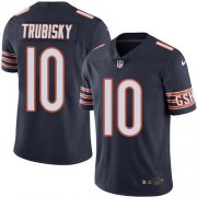 Wholesale Cheap Nike Bears #10 Mitchell Trubisky Navy Blue Team Color Men's Stitched NFL Vapor Untouchable Limited Jersey