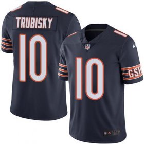 Wholesale Cheap Nike Bears #10 Mitchell Trubisky Navy Blue Team Color Men\'s Stitched NFL Vapor Untouchable Limited Jersey