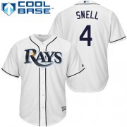 Wholesale Cheap Rays #4 Blake Snell White Cool Base Stitched Youth MLB Jersey