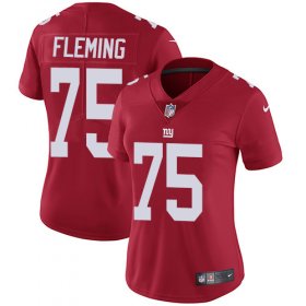 Wholesale Cheap Nike Giants #75 Cameron Fleming Red Alternate Women\'s Stitched NFL Vapor Untouchable Limited Jersey