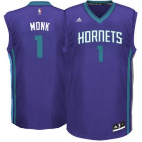 Wholesale Cheap Men\'s Charlotte Hornets #1 Malik Monk adidas Purple 2017 NBA Draft Pick Replica Jersey