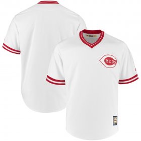 Wholesale Cheap Cincinnati Reds Blank Majestic Cooperstown Collection 1990 Cool Base Jersey White