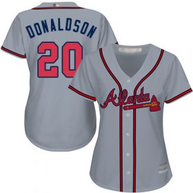 Wholesale Cheap Braves #20 Josh Donaldson Grey Road Women\'s Stitched MLB Jersey