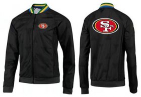 Wholesale Cheap NFL San Francisco 49ers Team Logo Jacket Black_4