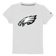 Wholesale Cheap Philadelphia Eagles Authentic Logo Youth T-Shirt White
