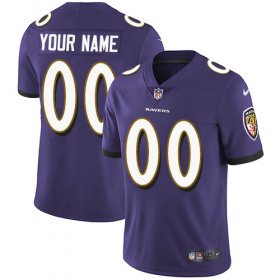 Wholesale Cheap Nike Baltimore Ravens Customized Purple Team Color Stitched Vapor Untouchable Limited Youth NFL Jersey