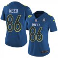 Wholesale Cheap Nike Redskins #86 Jordan Reed Navy Women's Stitched NFL Limited NFC 2017 Pro Bowl Jersey