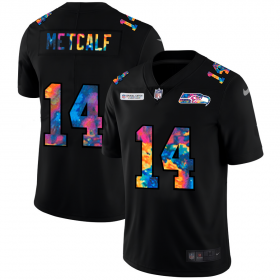 Cheap Seattle Seahawks #14 DK Metcalf Men\'s Nike Multi-Color Black 2020 NFL Crucial Catch Vapor Untouchable Limited Jersey