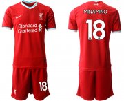 Wholesale Cheap Men 2020-2021 club Liverpool home 18 red Soccer Jerseys