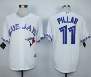 Wholesale Cheap Blue Jays #11 Kevin Pillar White New Cool Base Stitched MLB Jersey