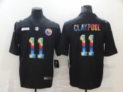 Wholesale Cheap Men's Pittsburgh Steelers #11 Chase Claypool Multi-Color Black 2020 NFL Crucial Catch Vapor Untouchable Nike Limited Jersey