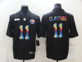 Wholesale Cheap Men\'s Pittsburgh Steelers #11 Chase Claypool Multi-Color Black 2020 NFL Crucial Catch Vapor Untouchable Nike Limited Jersey