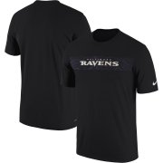 Wholesale Cheap Baltimore Ravens Nike Sideline Seismic Legend Performance T-Shirt Black