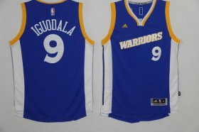 Wholesale Cheap Men\'s Golden State Warriors #9 Andre Iguodala Blue Retro Stitched NBA 2016 adidas Revolution 30 Swingman Jersey
