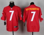 Wholesale Cheap Nike Steelers #7 Ben Roethlisberger Red Men's Stitched NFL Elite QB Practice Jersey