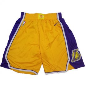 Wholesale Cheap Los Angeles Lakers Yellow Nike NBA Shorts